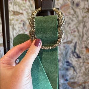 Sezane Green and Gold Fashion Belt